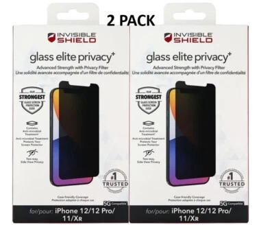 $19.99 • Buy ZAGG (Glass Elite Privacy+) Screen Protector For IPhone 12/12 Pro/ 11/ Xr