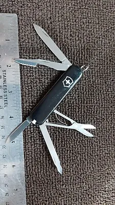 Retired Victorinox EXECUTIVE Swiss Army Knife - BLACK - 74mm Multi-Tool SAK • $65