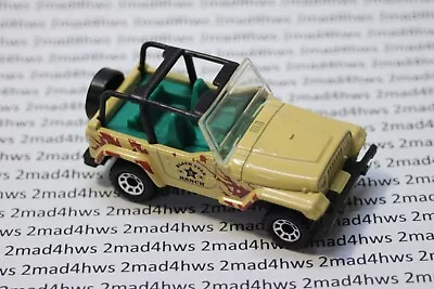 1999 Matchbox #4 DUDE RANCH 5pk ONLY Beige '98 JEEP WRANGLER Black Star Ranch • $5.99