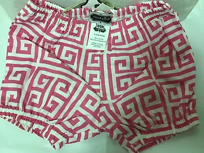 Mud Pie Baby Girl  Pink Monkey Safari Diaper Cover Size 0-12Mos NEW • $9.99