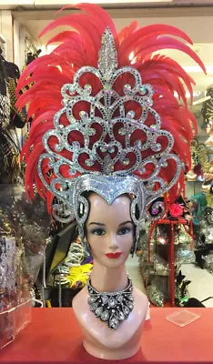 Da NeeNa H807 Asian God Crystal Vegas Dance Showgirl Latin Pageant Headdress • $381.80