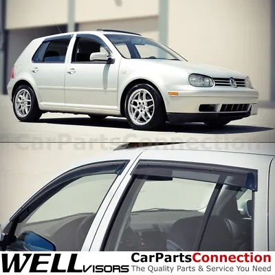 WellVisors Window Side Visor 99-05 For Volkswagen Golf MK4 Hatchback Deflectors • $62.99
