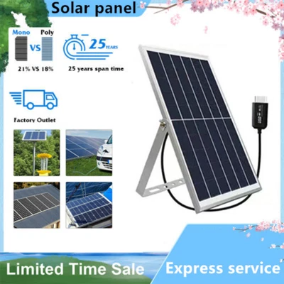 £19.49 • Buy 25 Watts Solar Panel Kit 10A 12V Battery Charger With Controller Caravan Boat