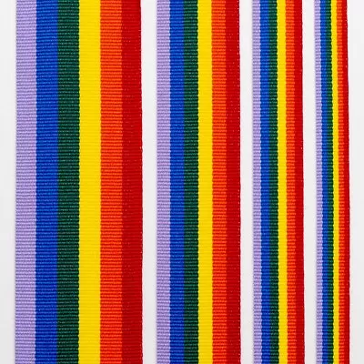 £1.75 • Buy Rainbow Bright/Pastel Ribbon DOUBLE SIDED Various Widths Lengths 