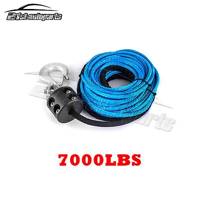 3/16  X 50' Synthetic Winch Cable Rope Winch Hook Stopper For ATV UTV Can Am • $26.99