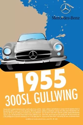 Mercedes 1955 300SL Gullwing Poster • $3.99