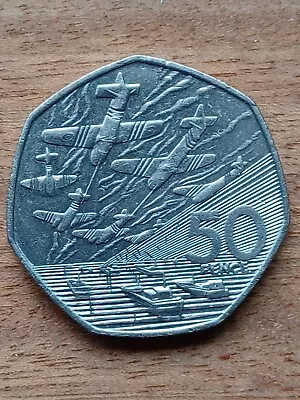 1994 50P Coin Rare D Day Landing Old Large Style Fifty Pence Battle Of Britain • £2.90