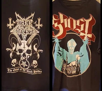 Heavy Metal Shirts Lot Of 2 Dark Funeral Ghost Opus Era Rad Epic • $40