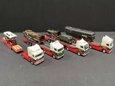 Corgi Eddie Stobart Rail Trucks And Trailers With Train Carriages • £31