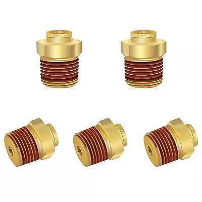 3/8 DOT Brass Push To Connect Air Line Fittings 5 PCS 3/8 OD Tube X 1/2 NP • $35.23