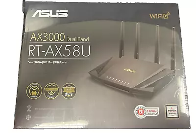 ASUS AX3000 Dual-Band Wi-Fi Router SMART WiFi Router RT-AX58U • $85