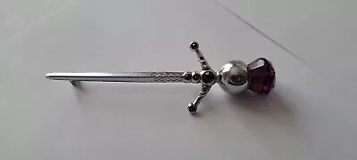 Vintage Jeweled Sword Pin Brooch Signed Mizpah • $20