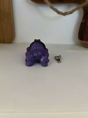 Halloween Purple Spider Treasure Box With Fly Trinket Porcelain Hinged Box • $12