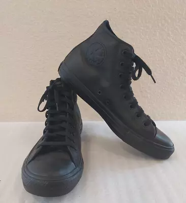 Converse 135251C Hi Leather Black  SIZE 10. • $40