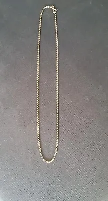 9ct Gold Rope Chain Necklace 16  2.3g • £125