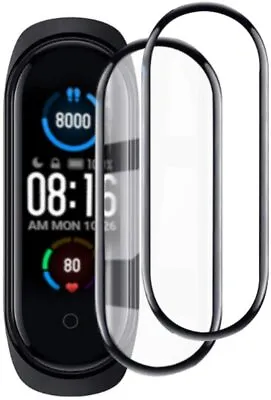 2X 3D Safety Glass For Xiaomi Mi Band 5/6 Foil Display Cover Full Curved 9H • £5.94