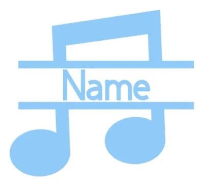 Personalized Name Music Note Sticker Decal ☆20 Different Colors To Choose From☆ • $2.29