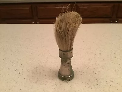 Vintage Men's Shaving Barber Brush Animal Hair Bristles Metal Handle  • $19.99