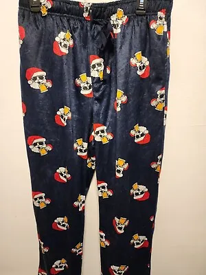 Basic Resource HoHoHo Santa With Beer Mugs Pajama Pants Mens Size Large • $9