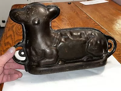 NICE!! Vintage Cast Iron Lamb Sheep Cake Chocolate Mold Antique Bakery • $135