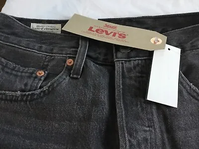 Ladies Levi's 501 High Rise Shorts Size 27 New Grey Denim Shorts • £12