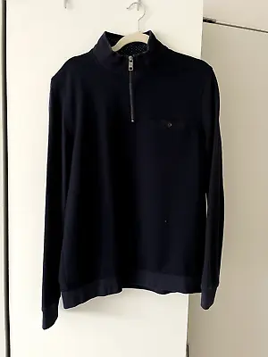 Ted Baker London Navy Blue Half Zip Sweater Size 4 • $0.99