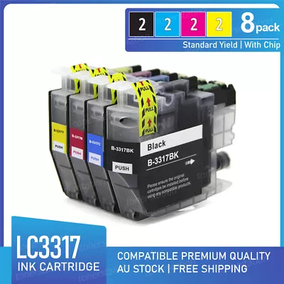 8x Ink Cartridges LC3317 LC 3317 For Brother MFC J5730DW J6730DW J6930DW • $34.40