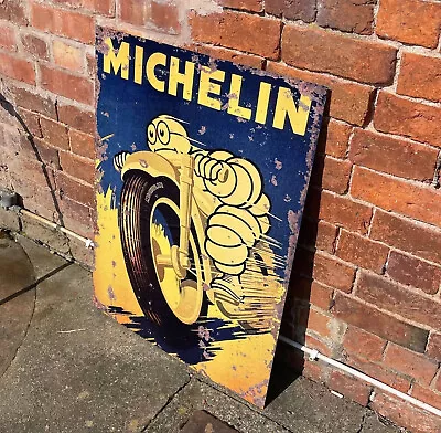 Michelin Motorbike Man - Retro Metal Sign • £14.90
