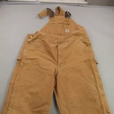 Carhartt Overalls Mens 48X34 Brown Mexico 14806 Heavyweight Double Knee • $89.97