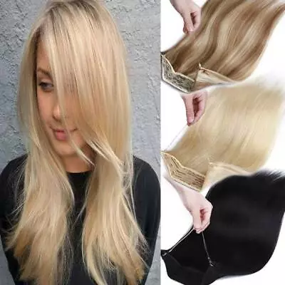 Seamless Headband Wire In 100% Remy Human Hair Extensions Weft Thick One Piece • $43.70