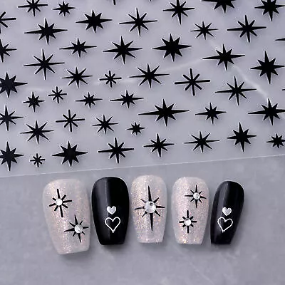 3d Nail Stickers Diy Art Ultra-thin Hot Stamping Star Manicure Gel Polish Decals • $10.85