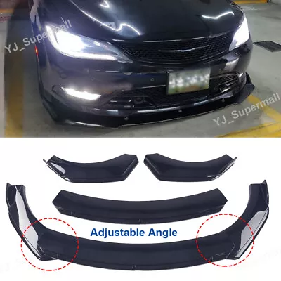 $46.05 • Buy For Chrysler 200 2011-2017 Glossy Black Front Bumper Lip Spoiler Splitter Kit US