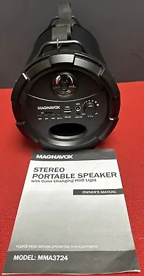 Magnavox Stereo Portable Speaker W/ Color Changing RGB Light Model MMA3724 • $24.99