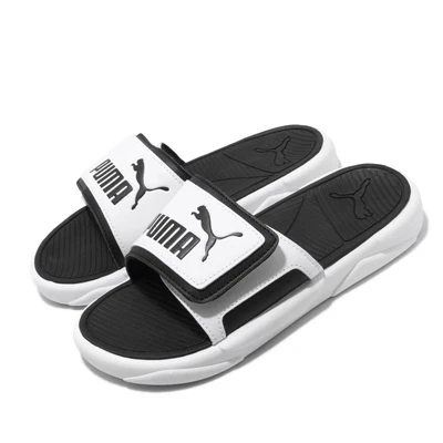 $112.20 • Buy Puma Royalcat Comfort White Black Men Unisex Slip On Sandals Slides 372280-02