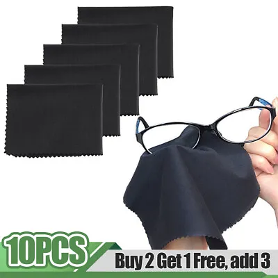 10X Microfibre Cleaning Cloths For Glasses Spectacles Lens Camera Mobile Phones • £3.62