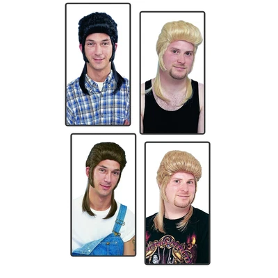 $16.61 • Buy Mullet Wig Redneck Hillbilly Funny White Trash Costume Halloweeen Fancy Dress