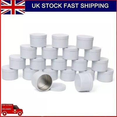 20pcs Mini 50ml Tin Storage Metal Box Small Storage Empty Candle Tea Container • £11.39