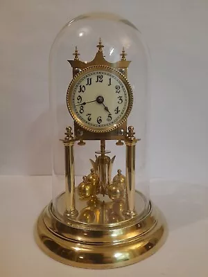 £175 • Buy Jahresuhrenfabrik 400 Day Anniversary Glass Dome Clock. S.1907.
