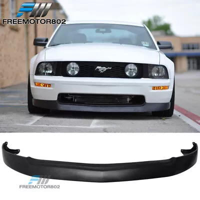 Fits 2005-2009 Ford Mustang GT V8 Model Front Bumper Lip Unpainted Black PU • $116.93