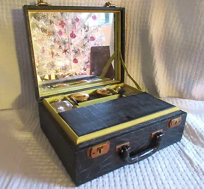 Vtg US Trunk Co Sophisticase Carry On Vanity Cosmetic Jewelry Train Case Luggage • $210