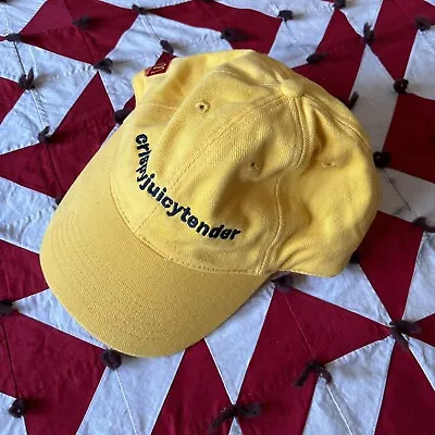 McDonald’s Crispy Juicy Tender Employee Hat Yellow Embroidered Strap Back • $10