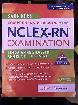 $7.80 • Buy Saunders Comprehensive Review For The NCLEX-RN Examination (2019, 8th Edition)