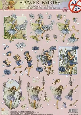 Flower Fairies A4 Die Cut Decoupage Sheet Flower Fairies Designs - STAPEASYFF28 • £2.25