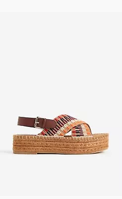 H & M Current Season Platform Espadrilles Wedge Sandles EUR 36 US 5 CN225 • $39