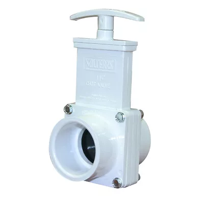 Valterra PVC Gate Valve 3 Piece W/Gate Keeper Push/Pull White 1.5in Slip 6101X • $15.05