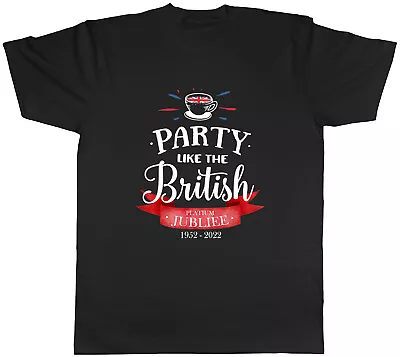 Platinum Jubilee Party Queen Birthday Mens Unisex T-Shirt Tee Gift • £8.99