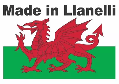 500 Made In Llanelli Wales Flag Stickers Adhesive Stickers Labels 25mm X 15mm • £7.99