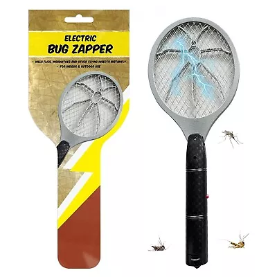 Bug Zapper Racket Safe Electric Fly Swatter Mosquito Bat Wasp Insect Pest Killer • £5.89