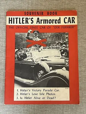 Historic Vintage Souvenir Book Post Wwii Hitler Armored Car Mercedes Benz Rare ! • $75