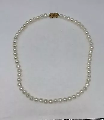 Mikimoto Sea Magic 14K Yellow Gold Pearl Necklace 16” 6mm • $699